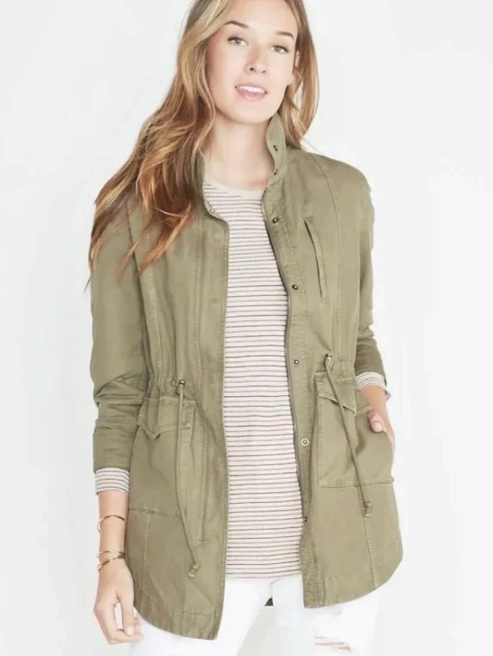 Marine Layer | Elle Utility Jacket Olive Green (Small)